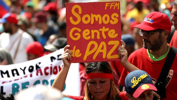 Marcha oficialista en Caracas, Venezuela - Sputnik Mundo