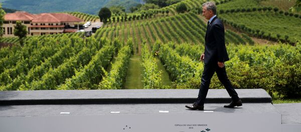 Mauricio Macri, el presidente argentino, en la cumbre del Mercosur en Bento Gonçalves - Sputnik Mundo