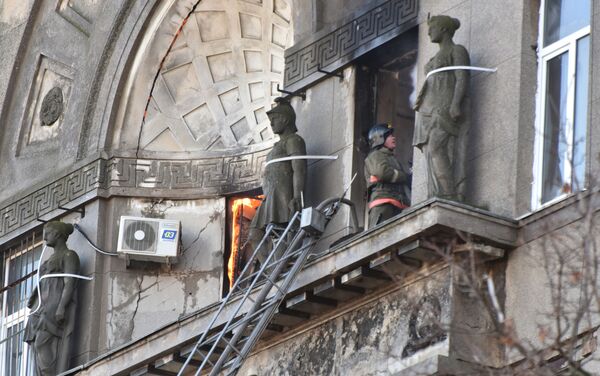 Incendio en un instituto de Odesa, Ucrania - Sputnik Mundo