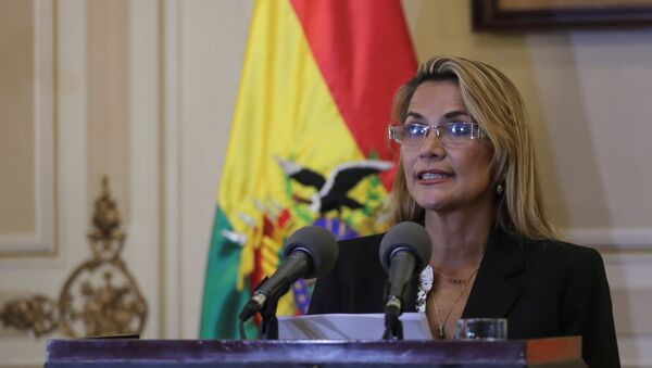 Jeanine Áñez, presidenta de facto de Bolivia - Sputnik Mundo