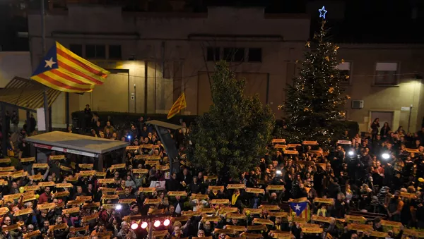 Protestas en Barcelona durante la temporada de Navidad (archivo)