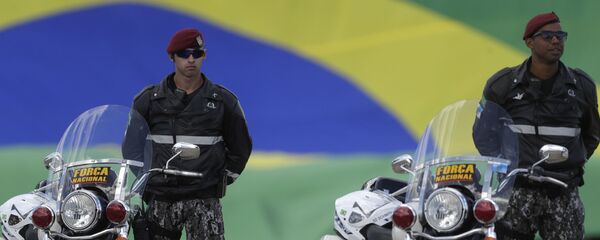 Soldados de la Fuerza Nacional de Brasil - Sputnik Mundo