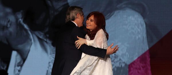 El presidente de Argentina, Alberto Fernández, junto a la vicepresidenta Cristina Fernández de Kirchner  - Sputnik Mundo