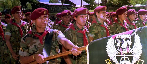 Soldados del Batallón Atlácatl, uno de los principales luchadores en la guerra civil salvadoreña - Sputnik Mundo