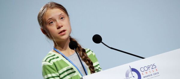 Greta Thunberg, activista sueca, en la COP25 - Sputnik Mundo