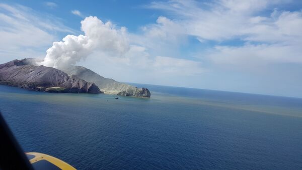 La erupción del volcán Whakaari - Sputnik Mundo