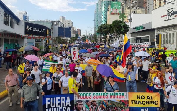 Movilización en Santander, Colombia - Sputnik Mundo