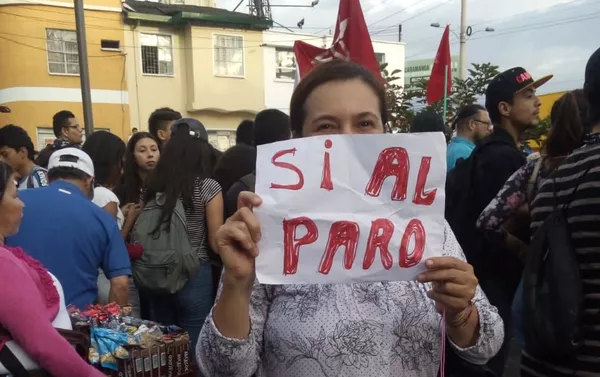 'Sí al paro' - marcha en contra de las medidas de Iván Duque, en Colombia 'Sí al paro' - marcha en contra de las medidas de Iván Duque, en Colombia - Sputnik Mundo