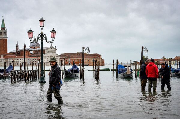 La inundación en Venecia en 2019 - Sputnik Mundo
