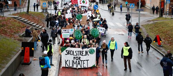 Una manifestación de Fridays for the Future en Estocolmo - Sputnik Mundo