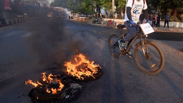 Protestas en Assam, la India Protestas en Assam, la India - Sputnik Mundo