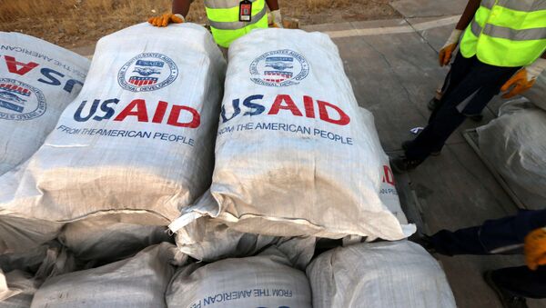 Sacos con ayuda de la USAID - Sputnik Mundo