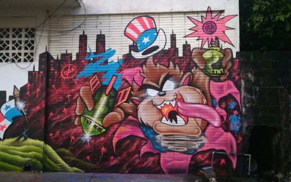 El demonio de Tasmania - mural - Sputnik Mundo