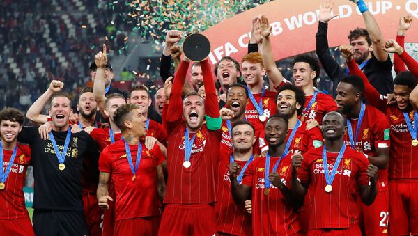 Los jugadores del Liverpool celebrando la victoria en el Mundial de Clubes 2019 - Sputnik Mundo