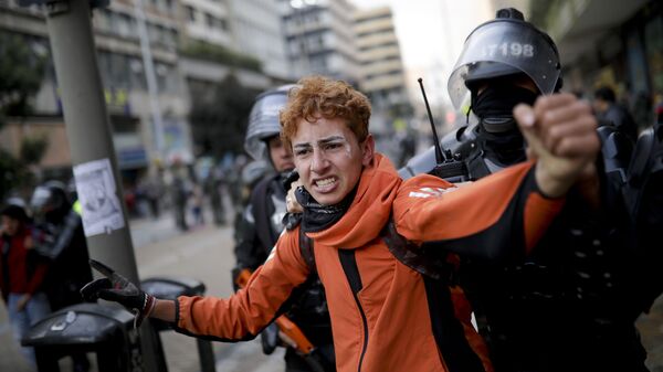 Protestas antigubernamentales en Bogotá (Colombia) - Sputnik Mundo