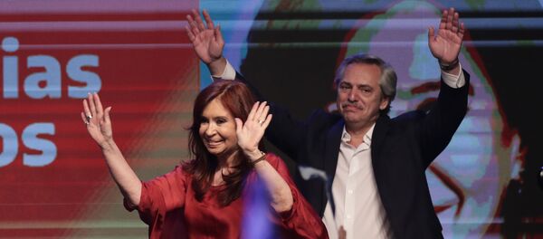 El presidente de Argentina, Alberto Fernández, junto a la vicepresidenta Cristina Fernández de Kirchner  - Sputnik Mundo