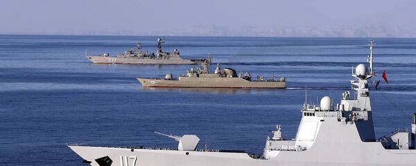 Maniobras militares conjuntas de Irán, Rusia y China en el océano Índico y el golfo de Omán - Sputnik Mundo