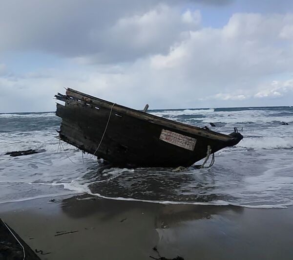 Un 'barco fantasma' con cabezas y esqueletos humanos llega hasta Japón - Sputnik Mundo