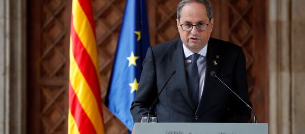 Quim Torra, presidente de la Generalitat de Cataluña Quim Torra, presidente de la Generalitat de Cataluña - Sputnik Mundo