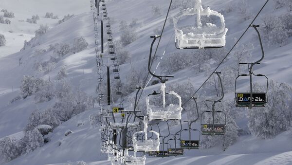 Pista de esquí del Monte Hermón, en el territorio sirio ocupado de los Altos del Golán Pista de esquí del Monte Hermón, en el territorio sirio ocupado de los Altos del Golán - Sputnik Mundo