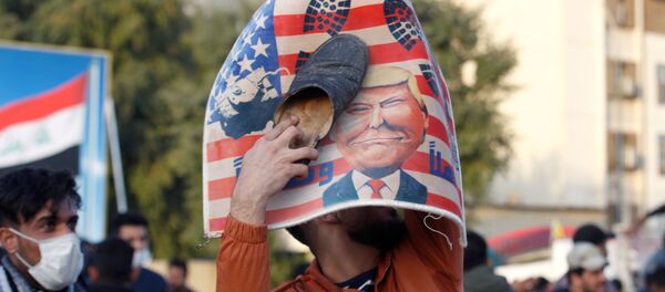 Protestas contra la política de EEUU en el Medio Oriente en Bagdad  - Sputnik Mundo