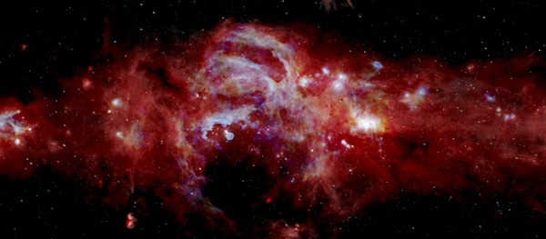 Imagen infrarroja del centro de la Vía Láctea - Sputnik Mundo