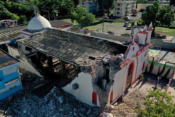 El rastro de destrucción dejado por los terremotos en Puerto Rico - Sputnik Mundo