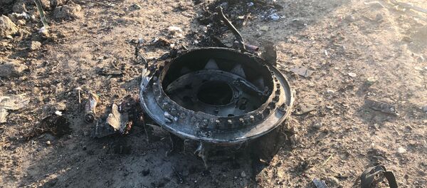 Обломки на месте крушения саомлета в Иране - Sputnik Mundo