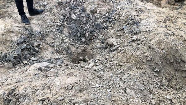 El lugar del impacto del misil iraní cerca de Erbil, en Irak - Sputnik Mundo