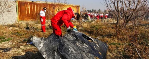 Lugar del siniestro del avión ucraniano Boeing 737 en Teherán, Irán - Sputnik Mundo