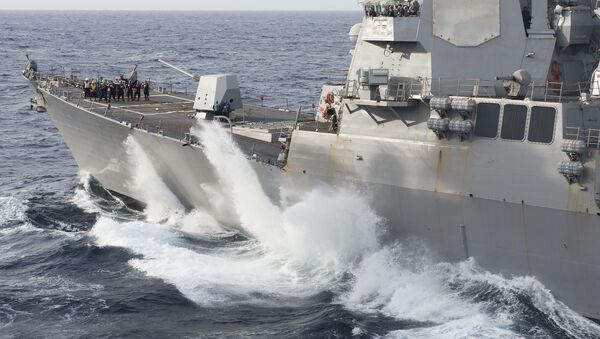 USS Farragut en el mar - Sputnik Mundo