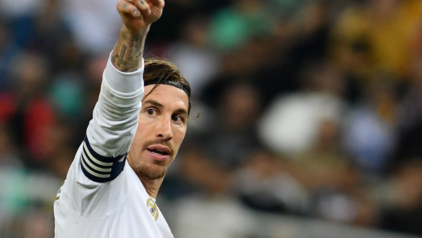 Sergio Ramos, capitán del Real Madrid, en la final de la Supercopa de España - Sputnik Mundo