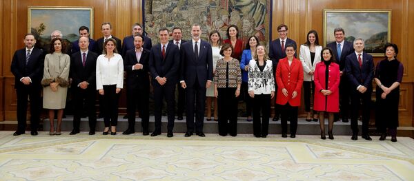 Estreno del Gobierno de coalición de Pedro Sánchez en España, el 13 de enero de 2020 - Sputnik Mundo
