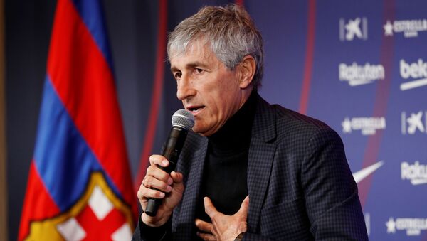 Quique Setién, el nuevo técnico del FC Barcelona - Sputnik Mundo