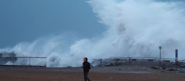 La borrasca Gloria en Barcelona, España - Sputnik Mundo