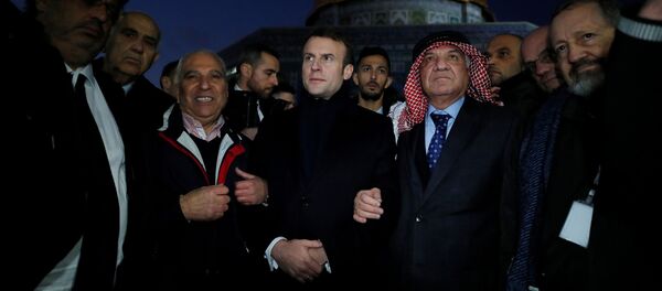 Emmanuel Macron, el presidente francés, en Jerusalén - Sputnik Mundo
