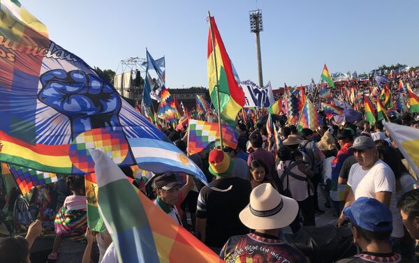 Acto de conmemoración de la creación del Estado Plurinacional de Bolivia en Buenos Aires, Argentina - Sputnik Mundo