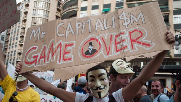 Manifestación anticapitalista (imagen referencial) - Sputnik Mundo