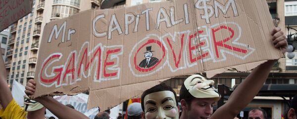 Manifestación anticapitalista (imagen referencial) - Sputnik Mundo
