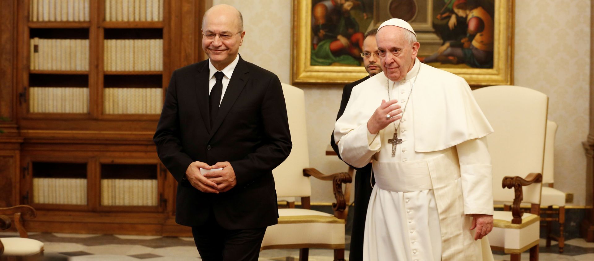 El presidente de Irak, Barham Salih, junto al papa Francisco El presidente de Irak, Barham Salih, junto al papa Francisco - Sputnik Mundo, 1920, 25.01.2020