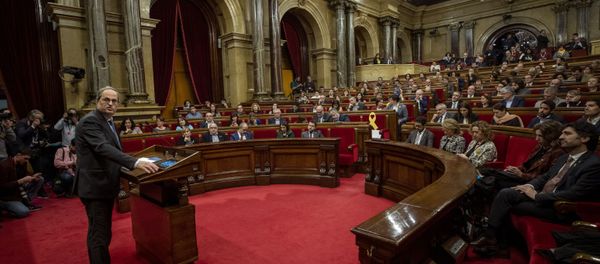La sesión plenaria del Parlamento de Cataluña, España La sesión plenaria del Parlamento de Cataluña, España - Sputnik Mundo