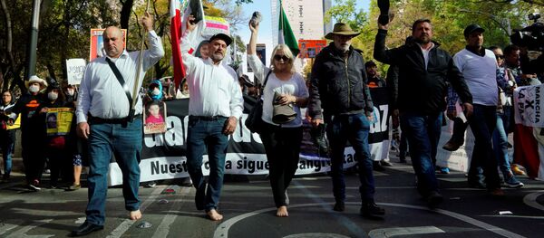 Activistas Julián LeBaron, Adrian LeBaron, Shalom Tucker, Javier Sicilia y Lenzo Widmar - Sputnik Mundo