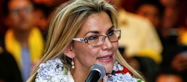 Janine Áñez, presidenta de facto de Bolivia Janine Áñez, presidenta de facto de Bolivia - Sputnik Mundo