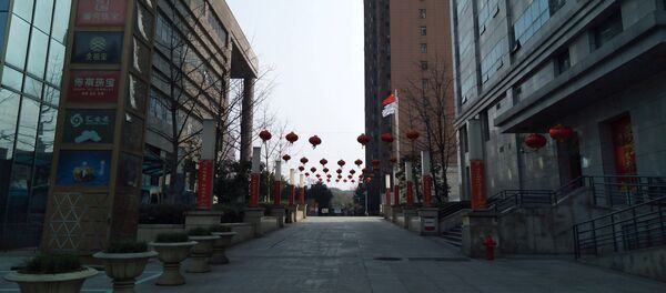 Una calle vacía en Wuhan, la ciudad en cuarentena por el coronavirus - Sputnik Mundo