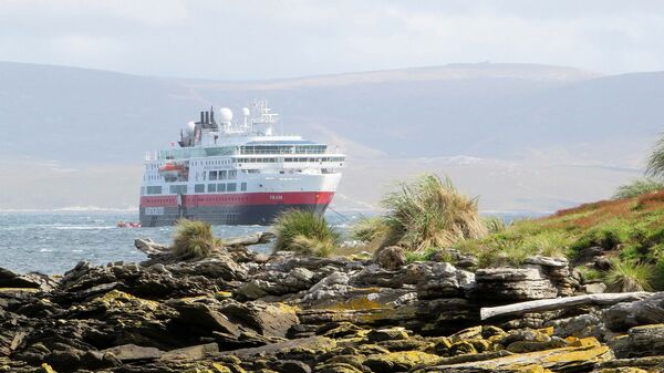 Un crucero cerca de la costa de las Islas Malvinas (Falklands). Imagen referencial - Sputnik Mundo