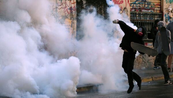 Las protestas en Chile  - Sputnik Mundo