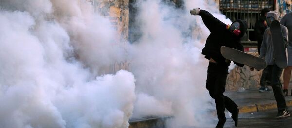Las protestas en Chile  - Sputnik Mundo