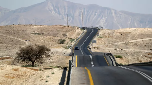 Una carretera en el Valle de Jordán, territorio ocupado por Israel