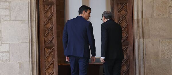 Pedro Sánchez y Quim Torra  - Sputnik Mundo