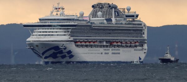 El crucero Diamond Princess en el puerto de Yokohama, Japón - Sputnik Mundo